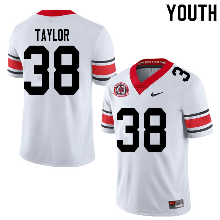 2020 Youth #38 Patrick Taylor Georgia Bulldogs 1980 National Champions 40th Anniversary College Foot